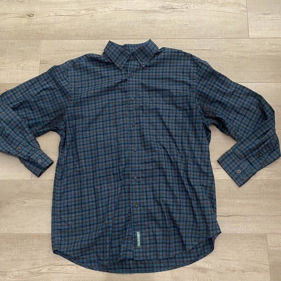 Orvis Other - Orvis Button Up Shirt Mens Large Blue Green Flannel Outdoor Pocket Long Sleeve